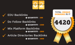 4420 Do-follow, . EDU, Article directories and Mix platforms backlinks