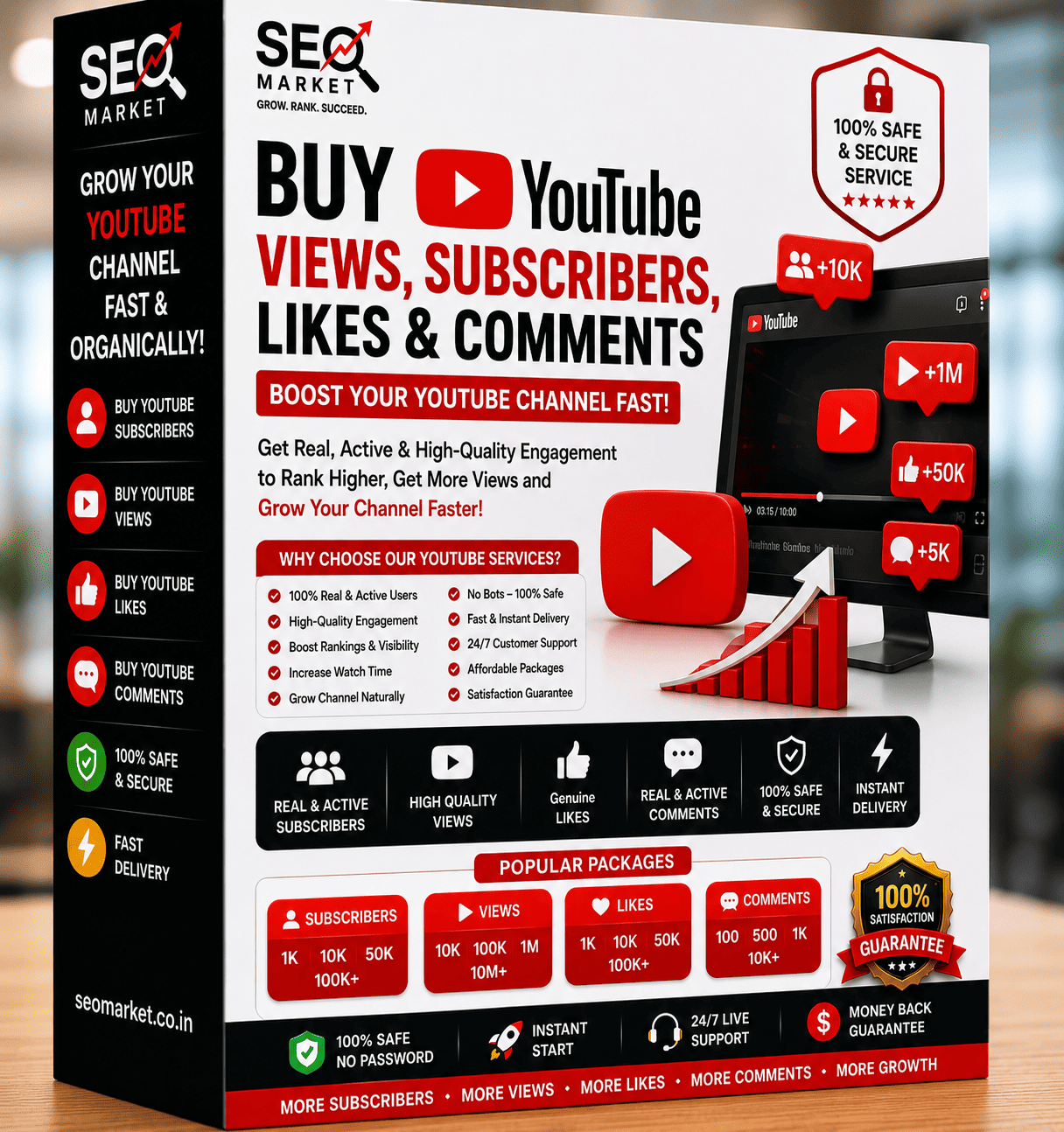 Buy Youtube views / Buy Youtube subscribers / Buy Youtube likes / Buy Youtube comments (Non-Drop) (One-Time, Paid 365-Days Refill Guarantee)
