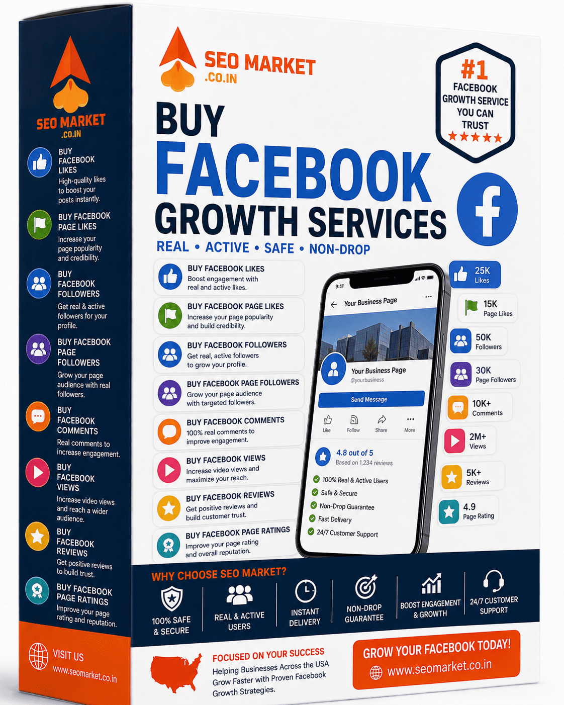 Buy Facebook likes / Buy Facebook page likes / Buy Facebook followers / Buy Facebook page followers / Buy Facebook comments / Buy Facebook views / Buy Facebook reviews / Buy Facebook Page ratings / (Non-Drop) (One-Time, Paid 365-Days Refill Guaranteed)